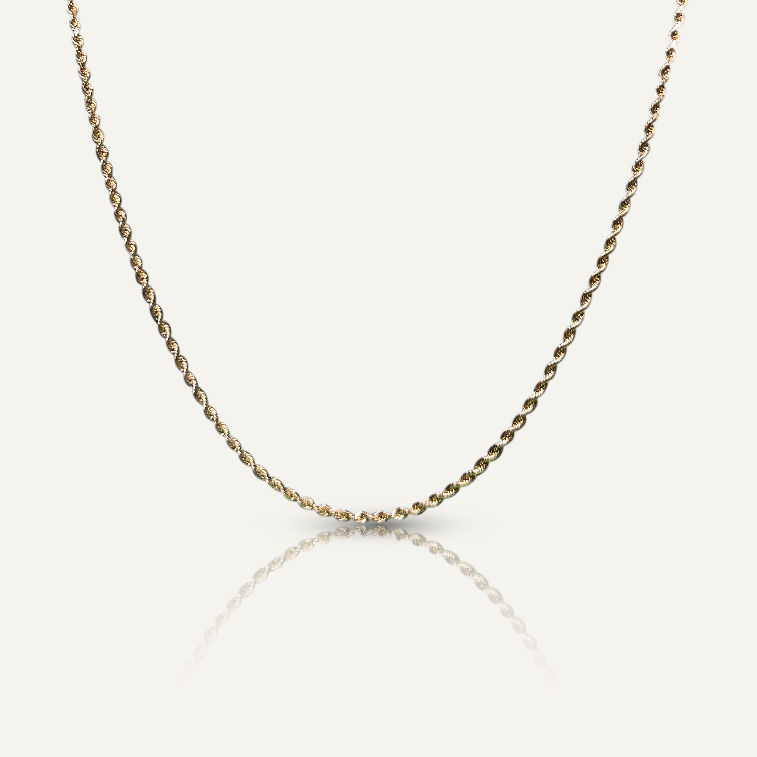 14k Solid Rope Necklace