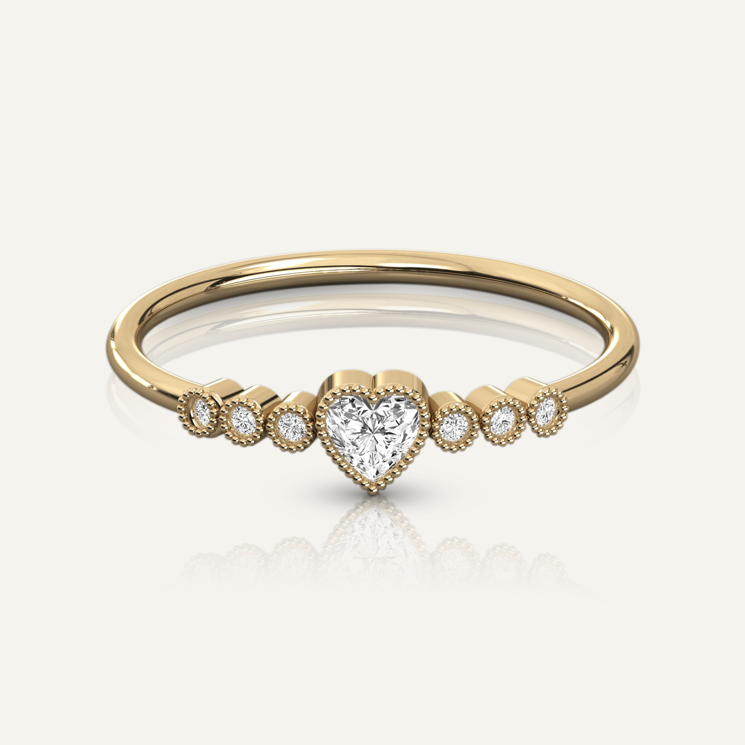 Women's Mini Heart-Cut Diamond Ring