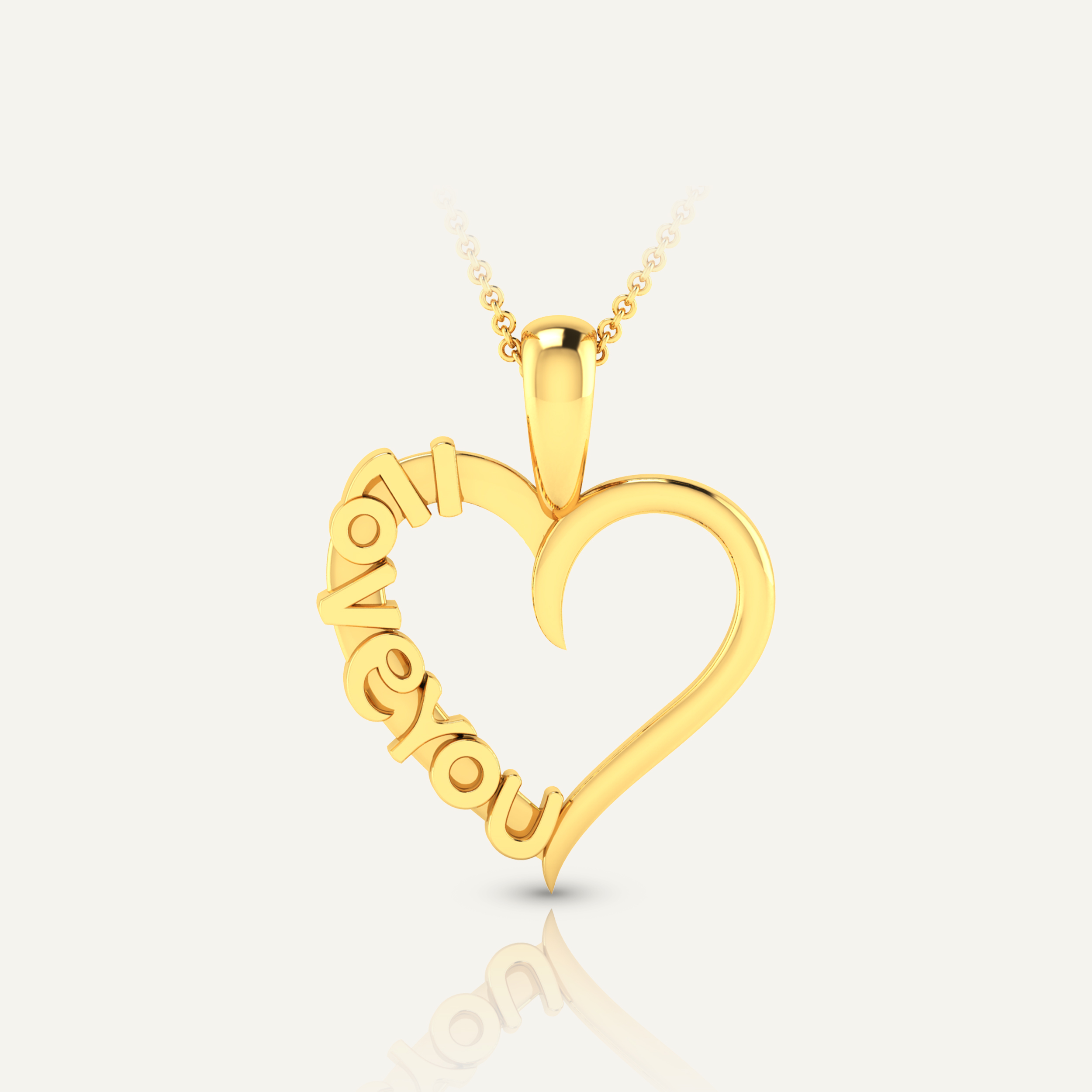Heart Shape ILY Pendant
