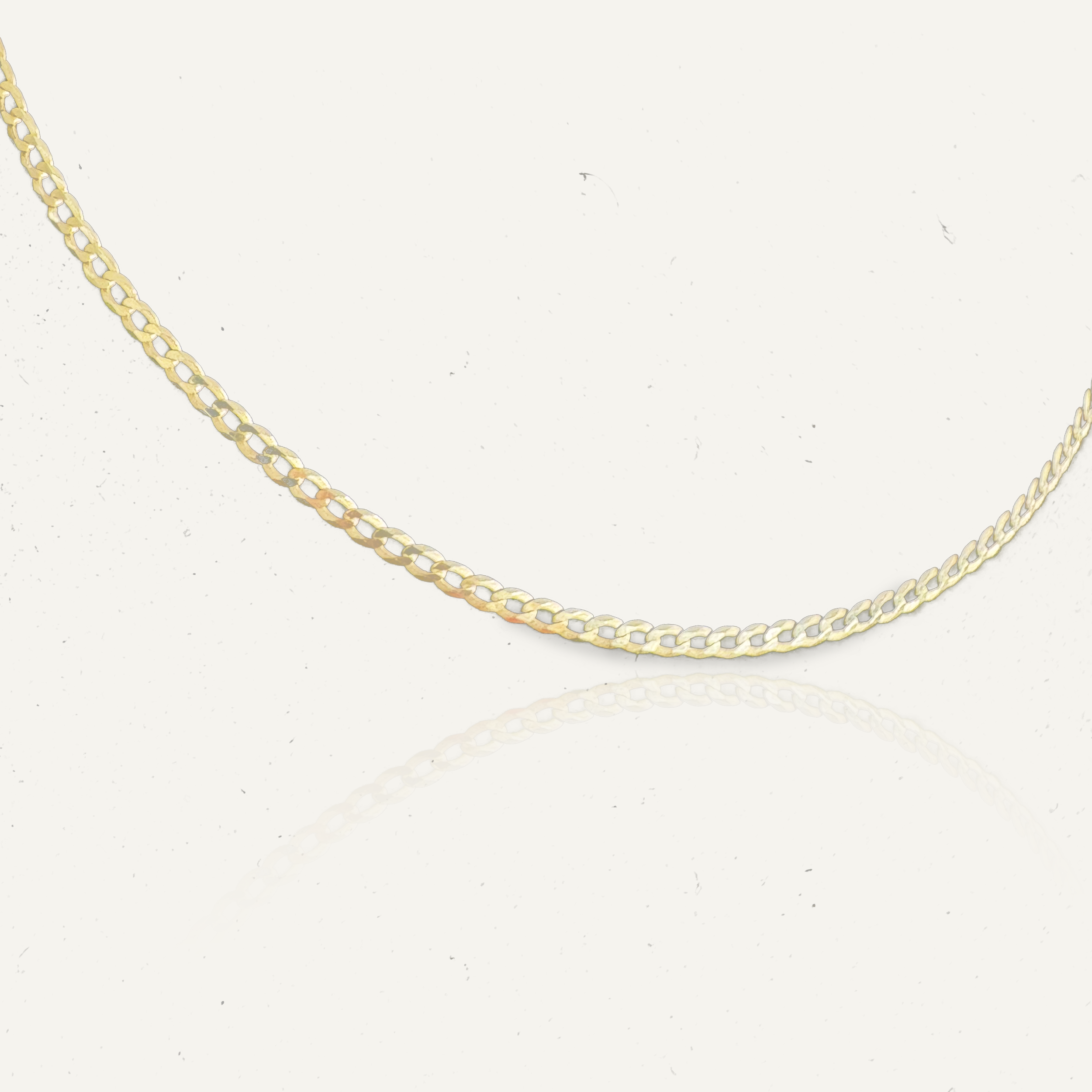 14k Solid Flat Cuban Link Necklace