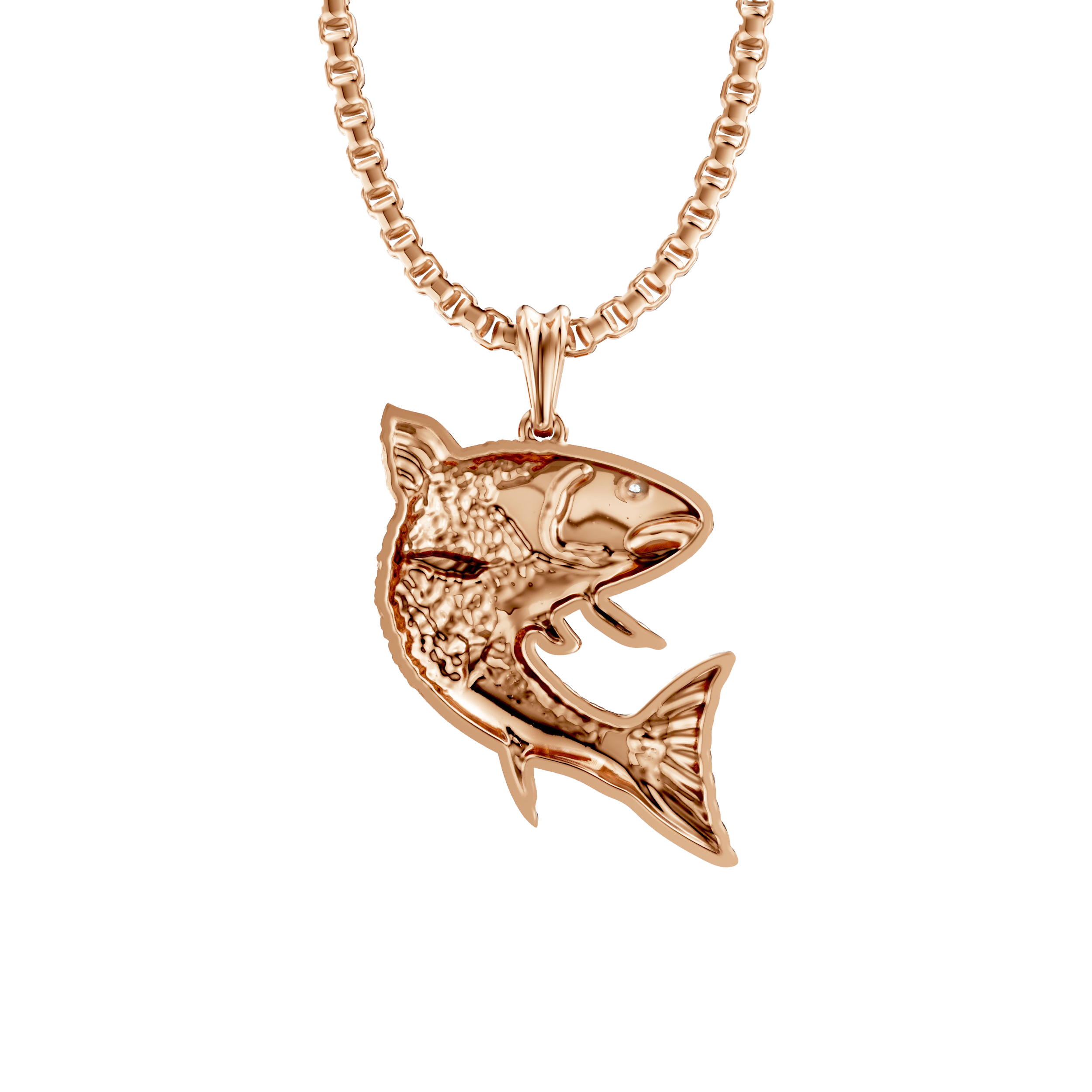Cabochon Opal Fish Pendant - Image 6