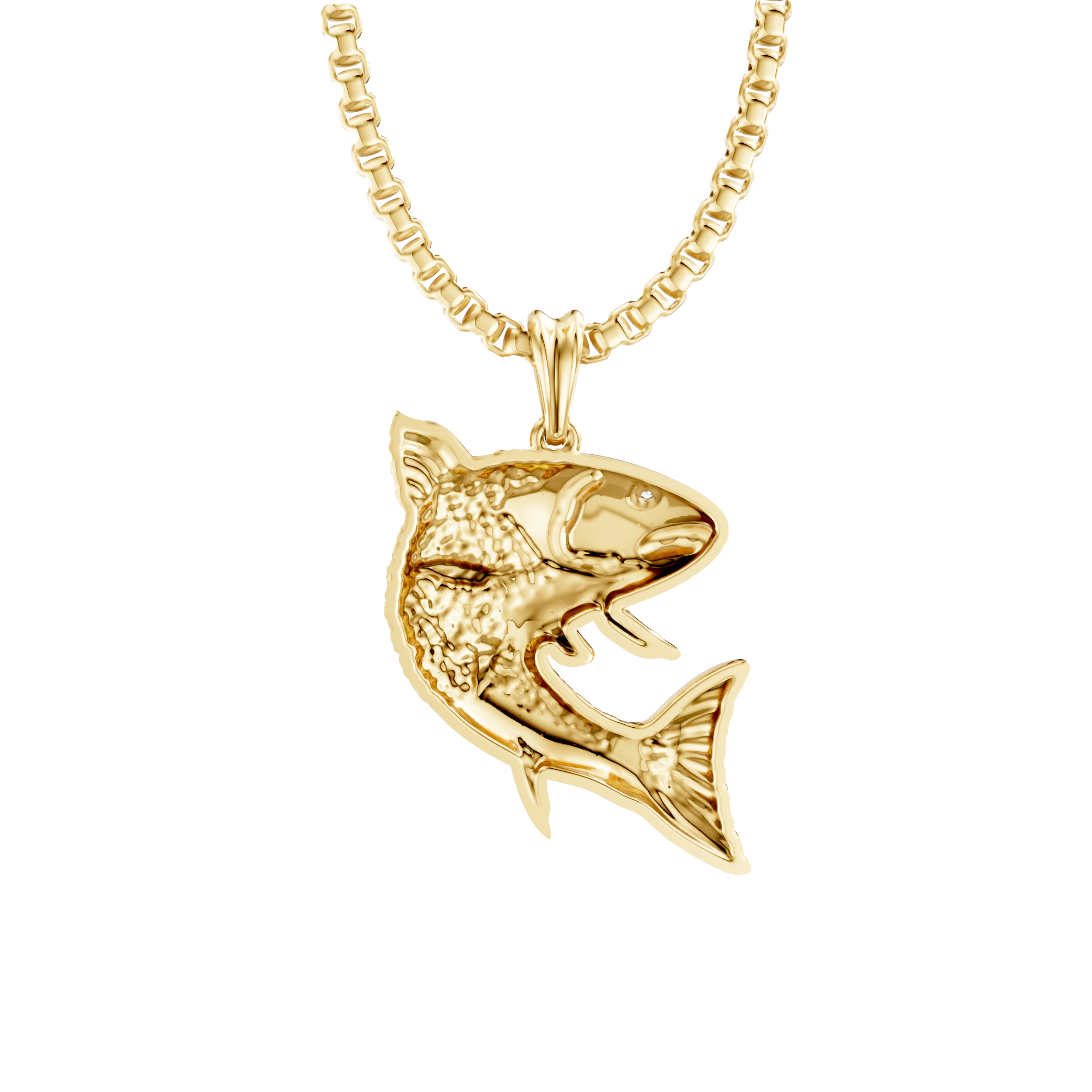 Cabochon Opal Fish Pendant - Image 3