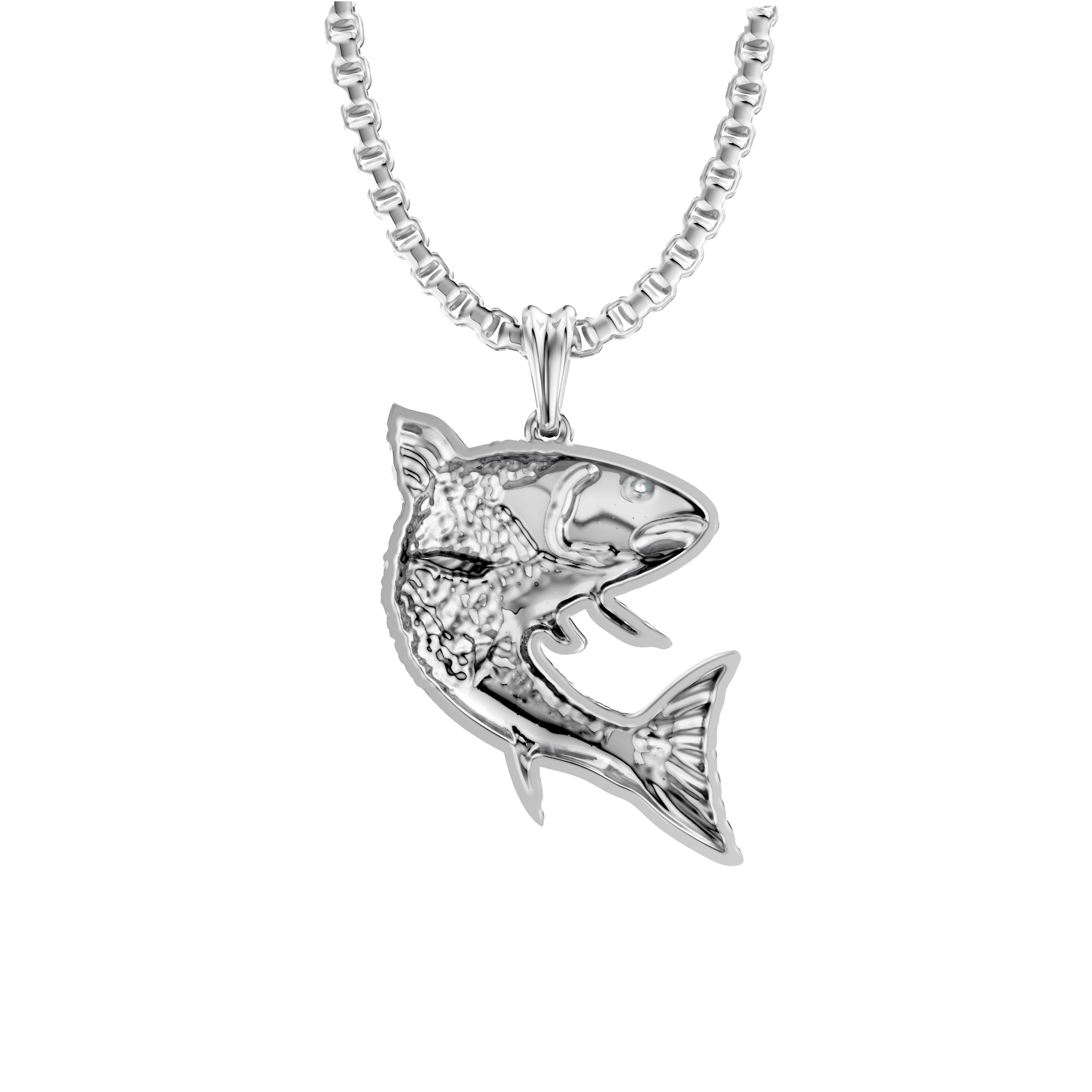 Cabochon Opal Fish Pendant - Image 9