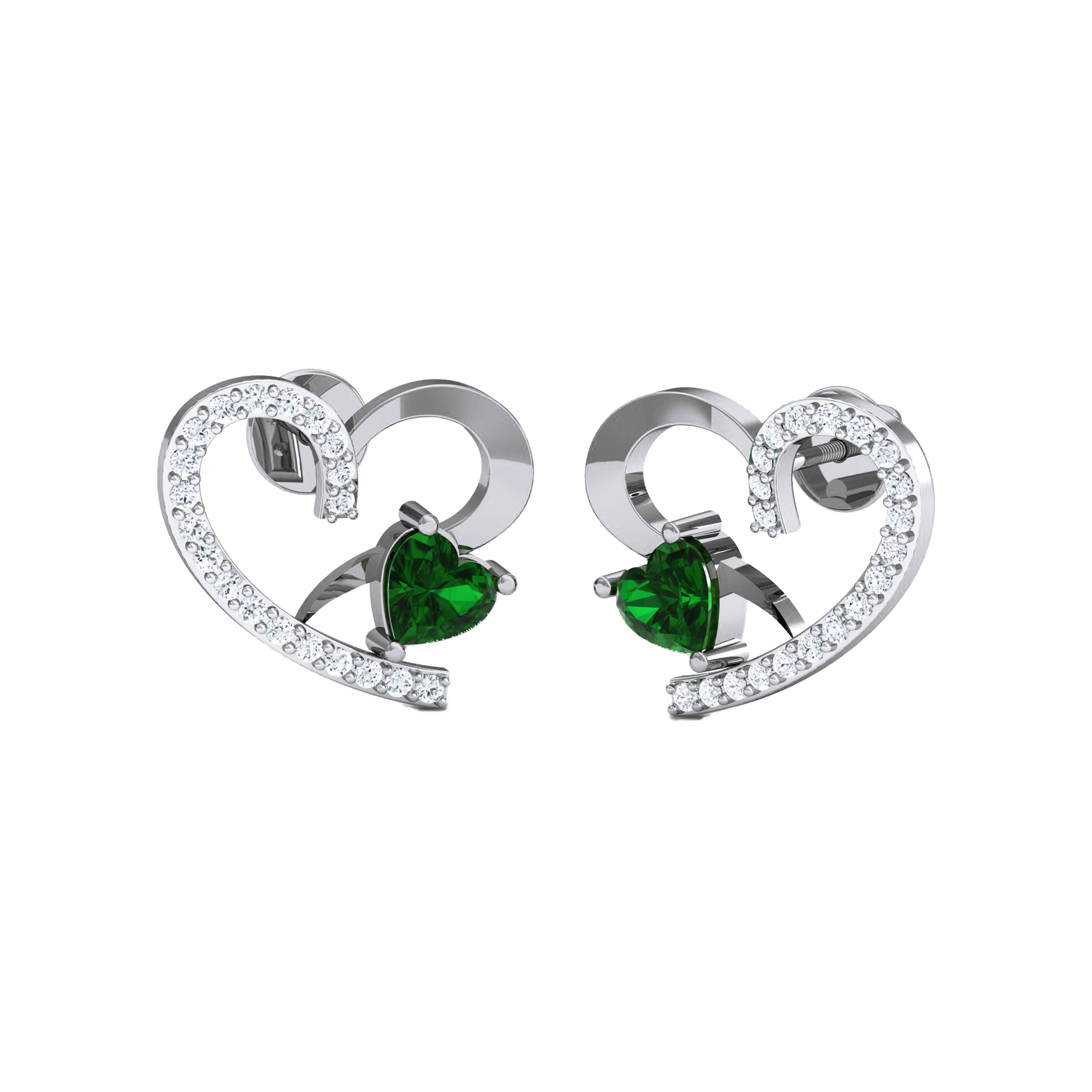Two-Tone Women’s Heart Pendant, Ring, and Earrings Set - Image 16