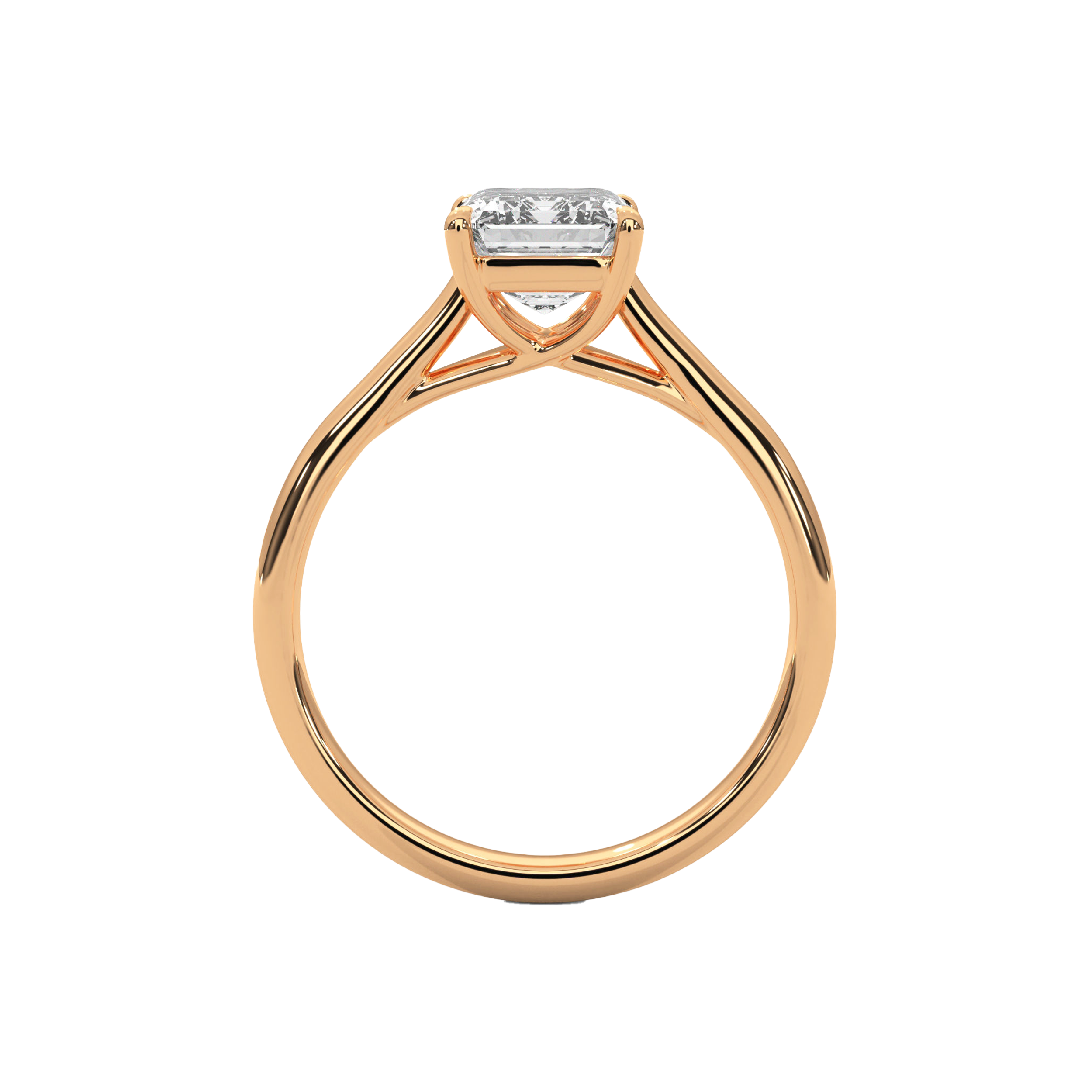 Emerald Diamond Solitaire Ring - Image 5