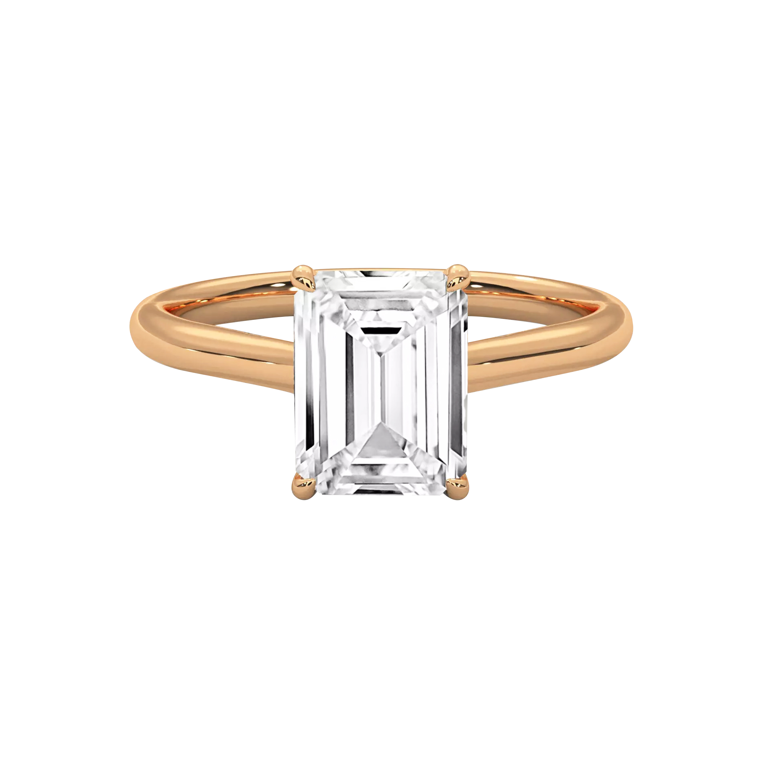 Emerald Diamond Solitaire Ring - Image 6