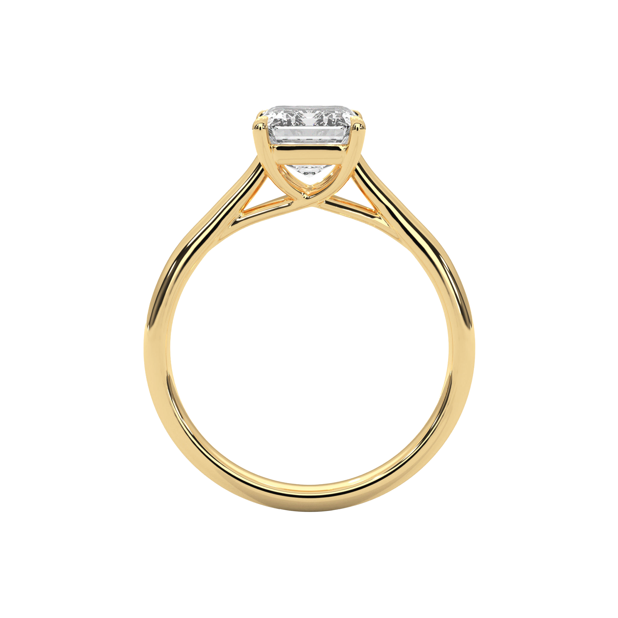 Emerald Diamond Solitaire Ring - Image 3
