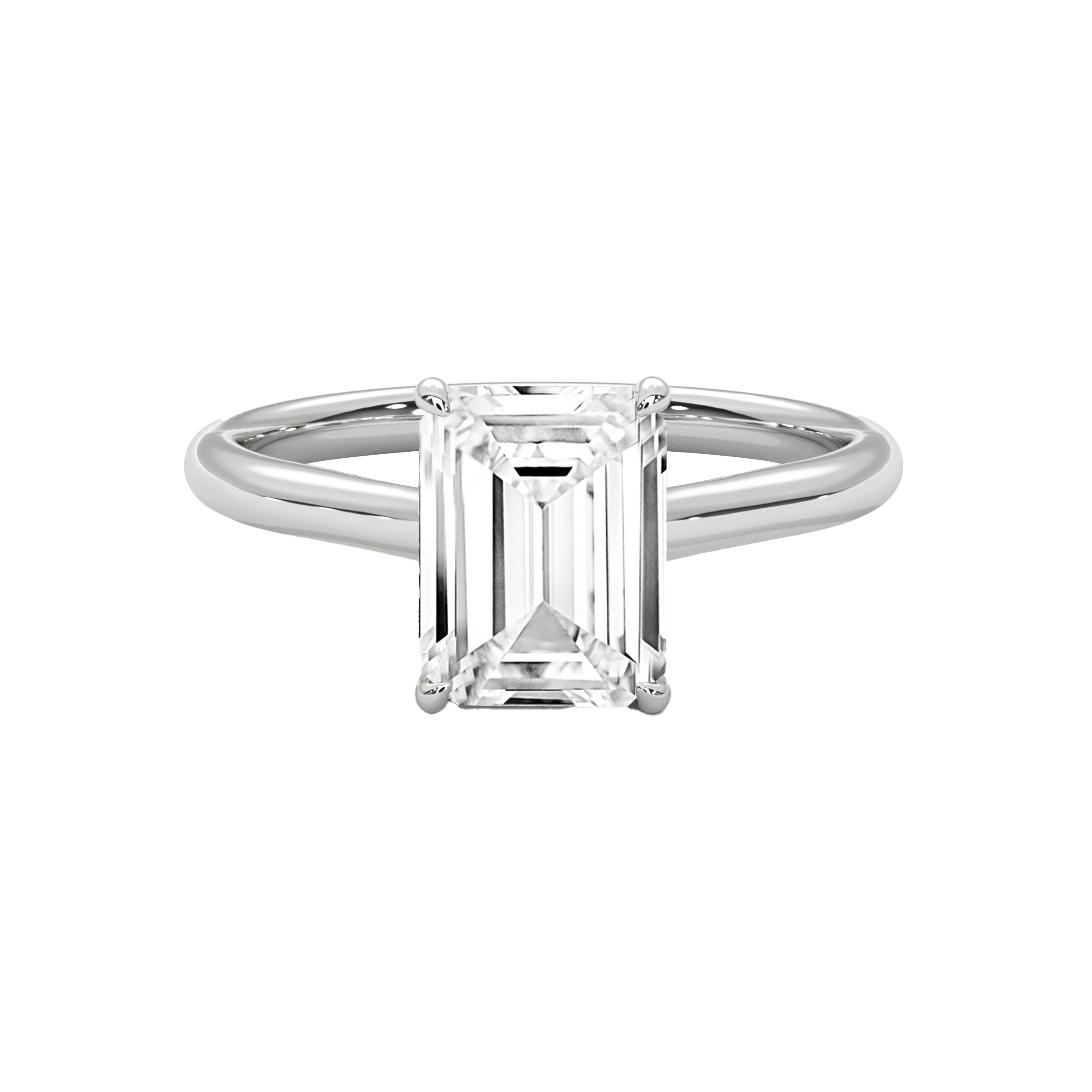 Emerald Diamond Solitaire Ring - Image 7