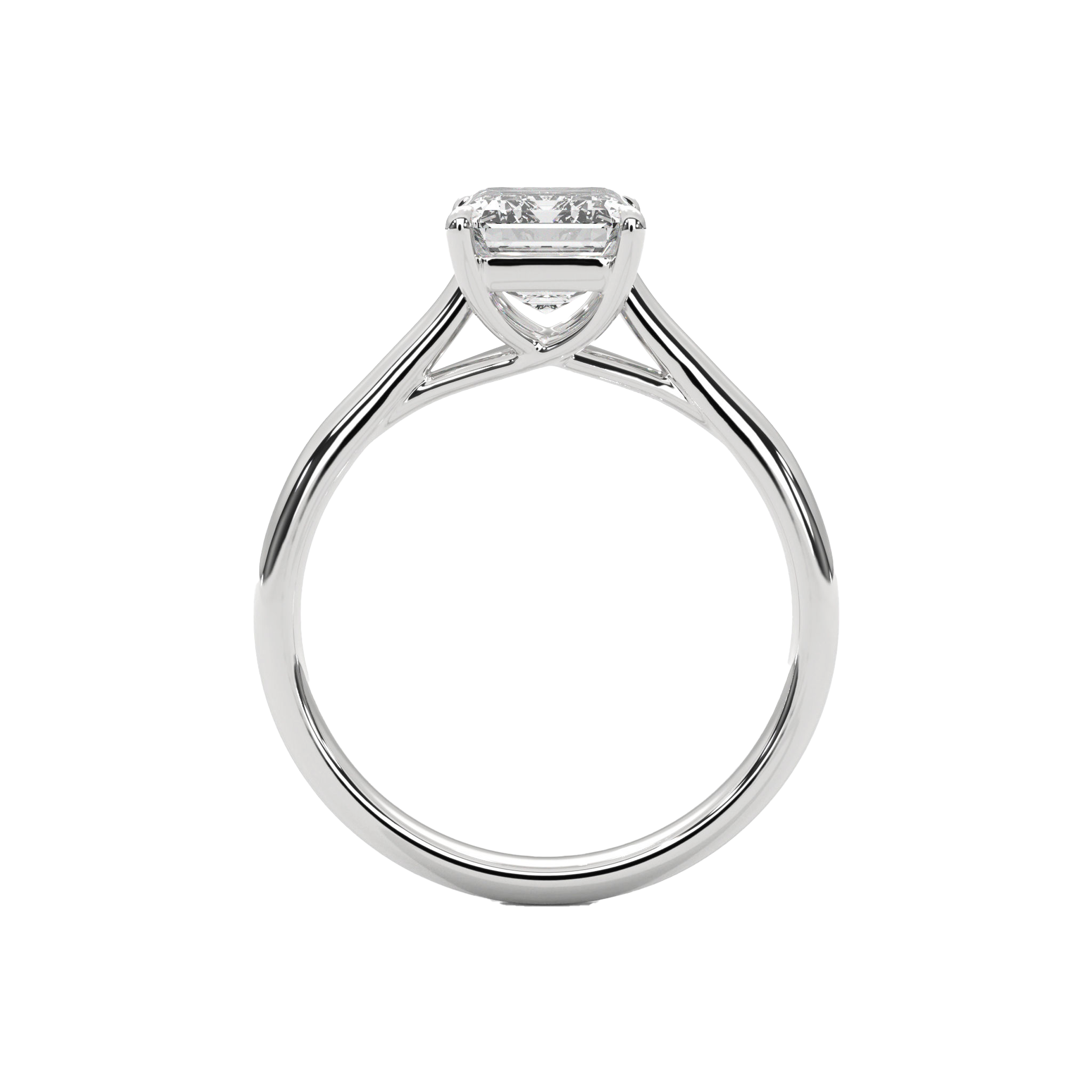 Emerald Diamond Solitaire Ring - Image 9