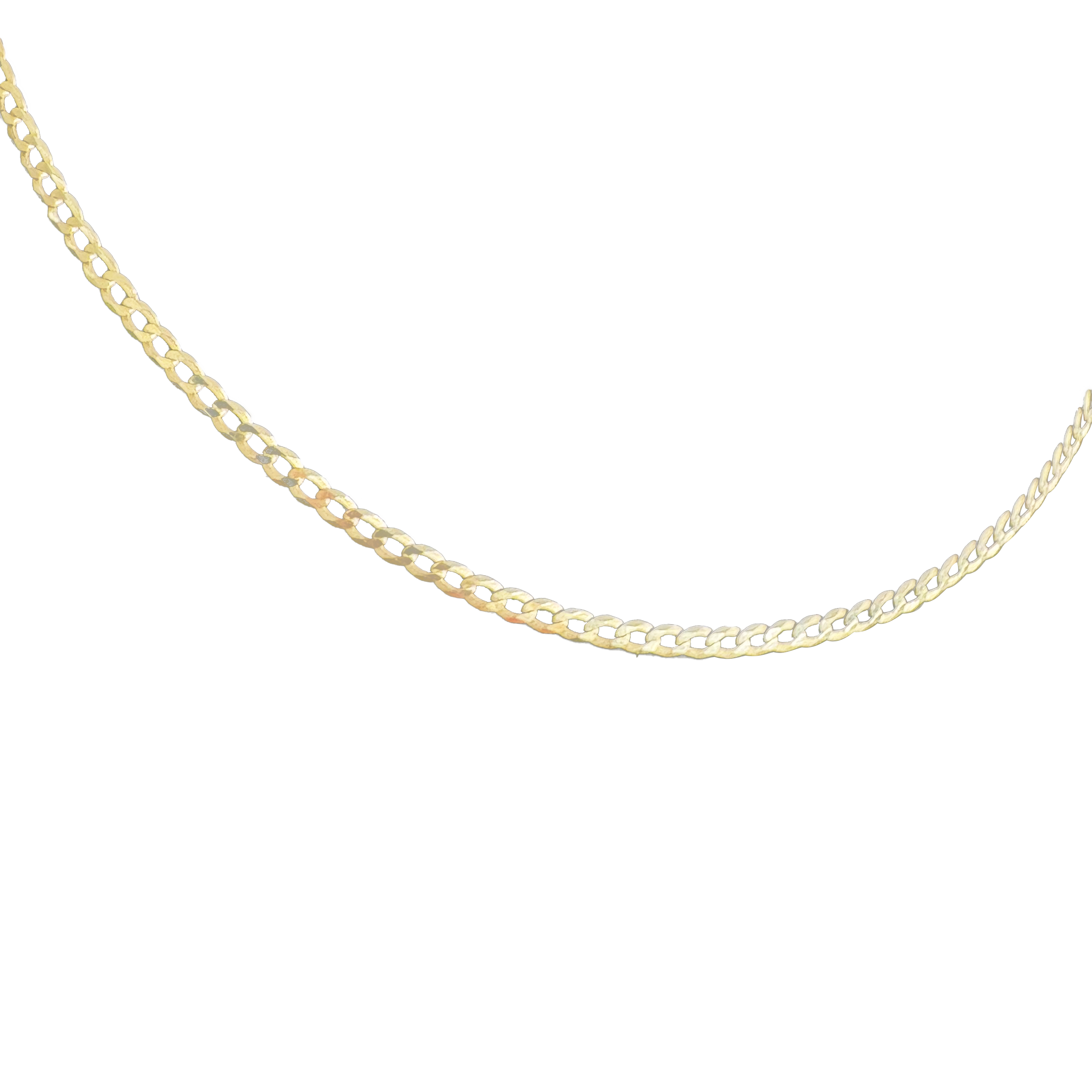 14k Solid Flat Cuban Link Necklace