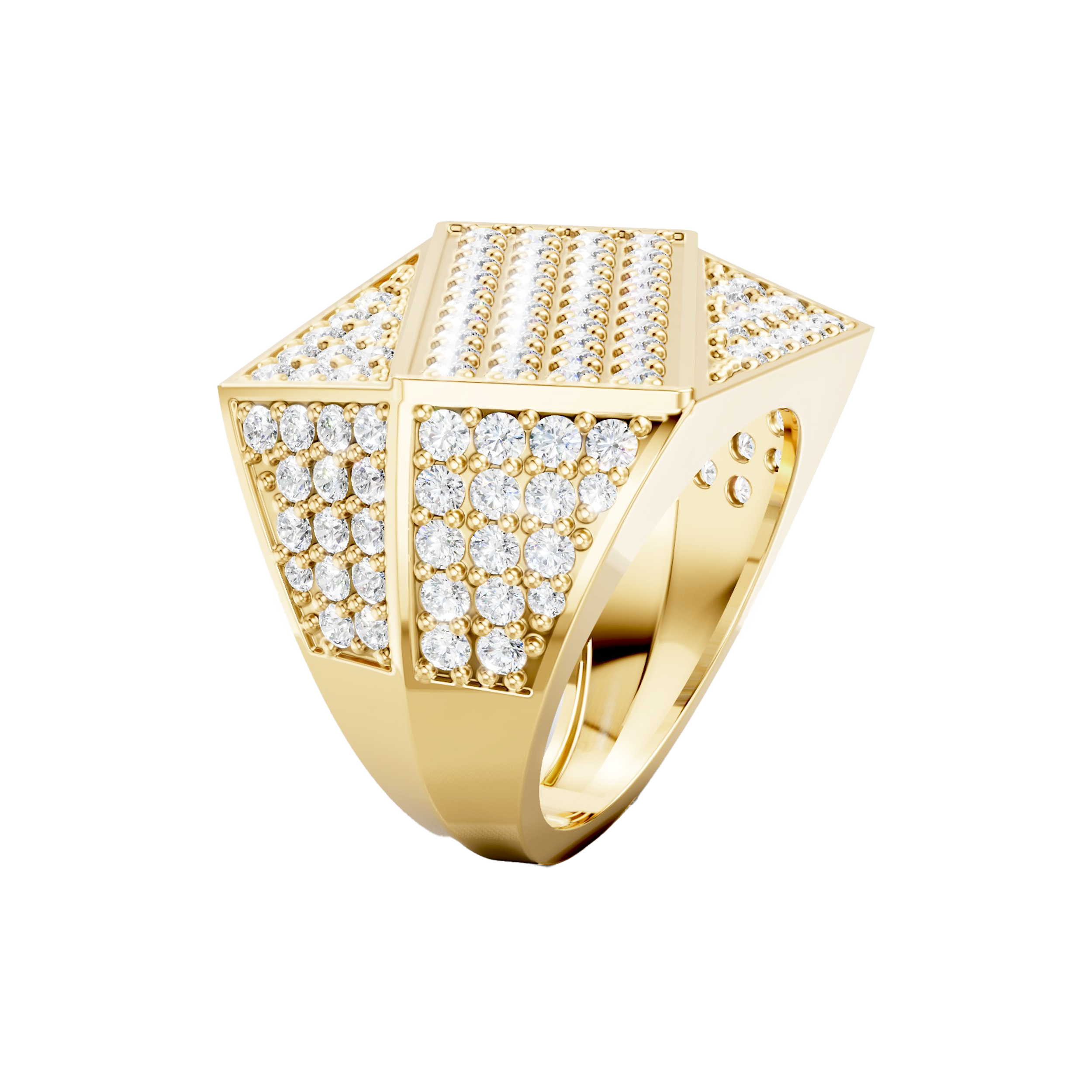 Men's Squared Diamond Ring