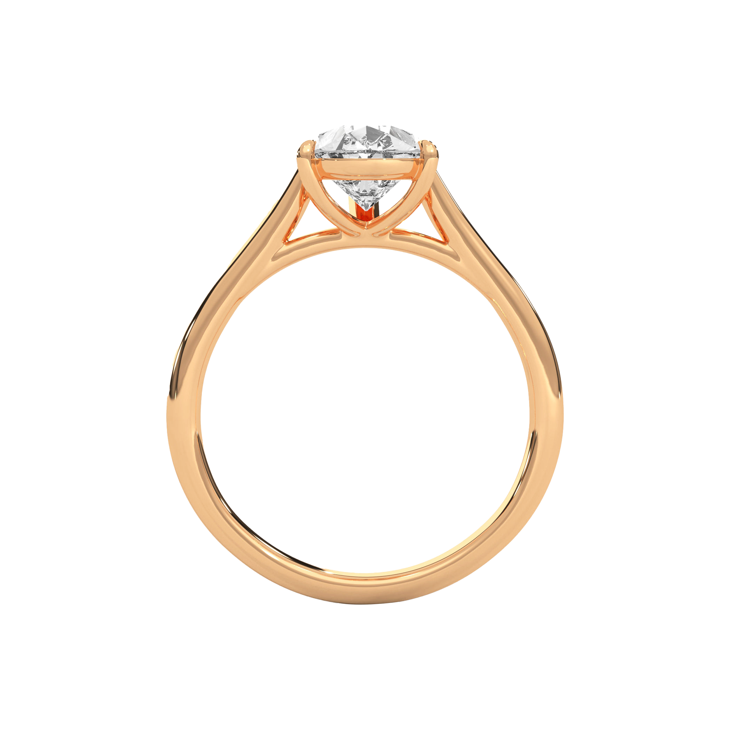 Pear Diamond Solitaire Ring - Image 3