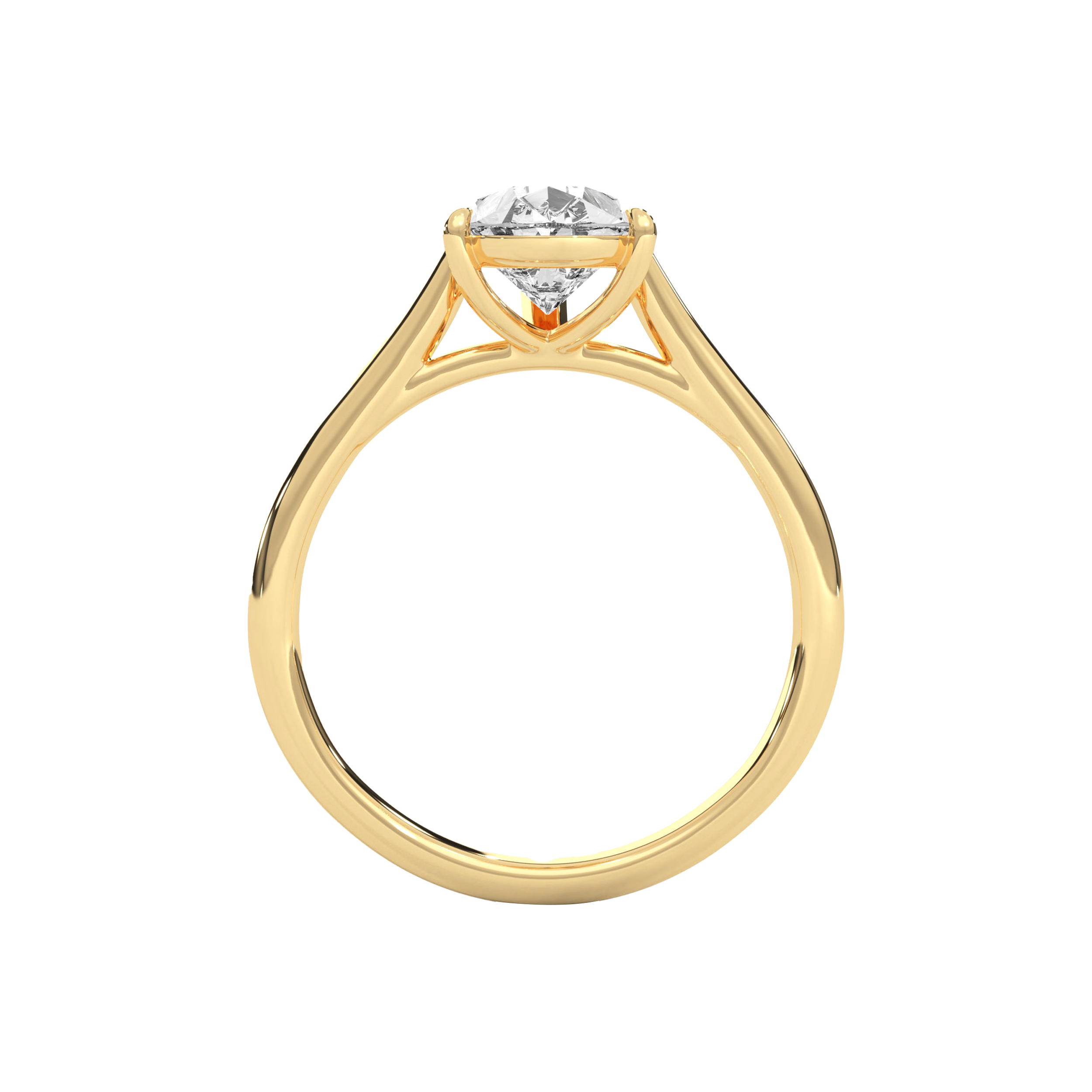 Pear Diamond Solitaire Ring - Image 2