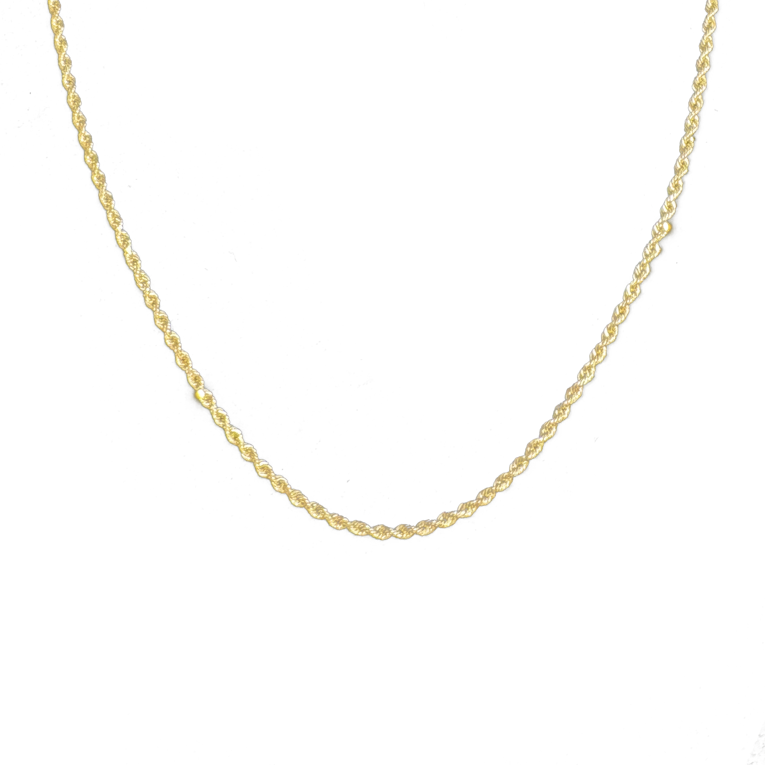 14k Solid Rope Necklace