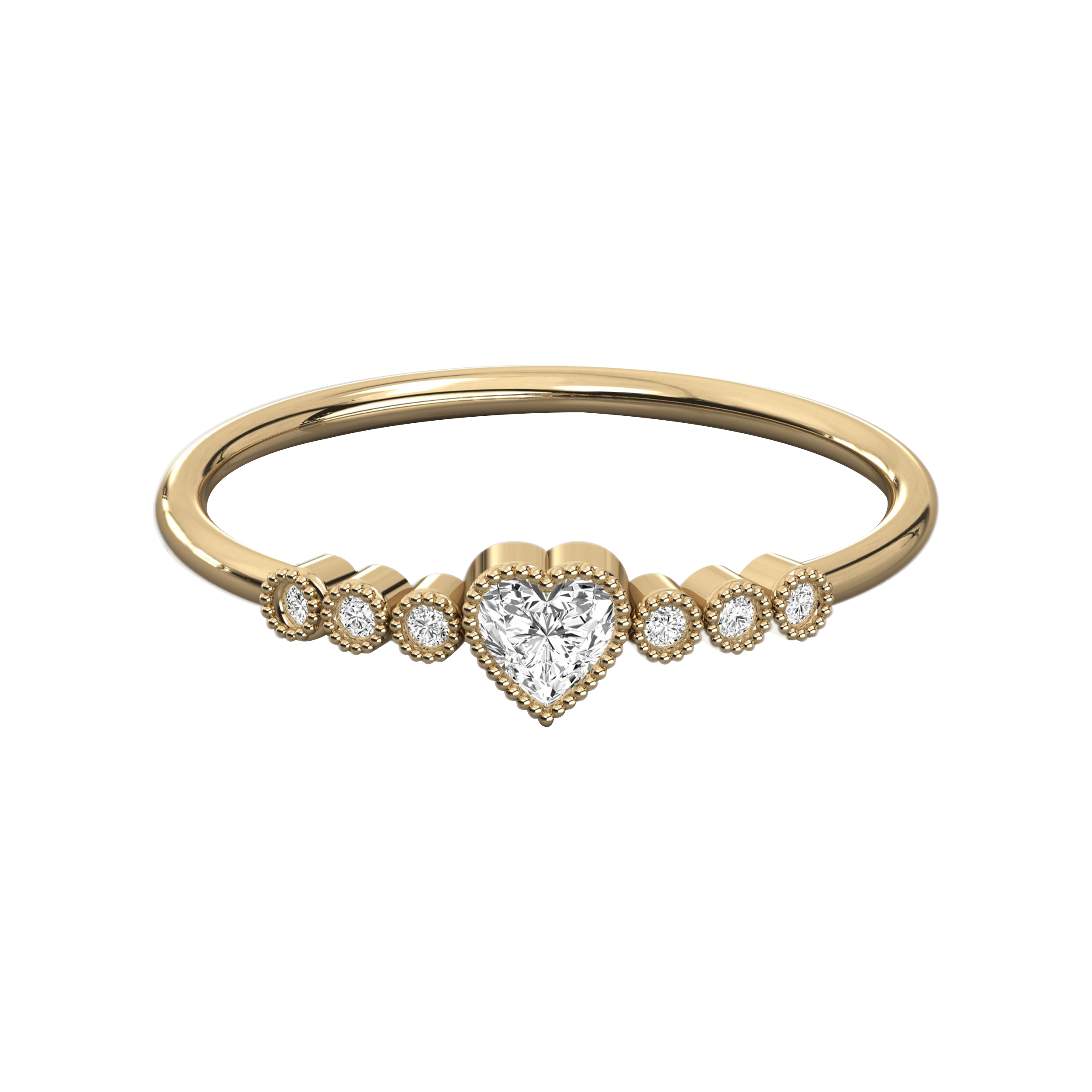 Women's Mini Heart-Cut Diamond Ring